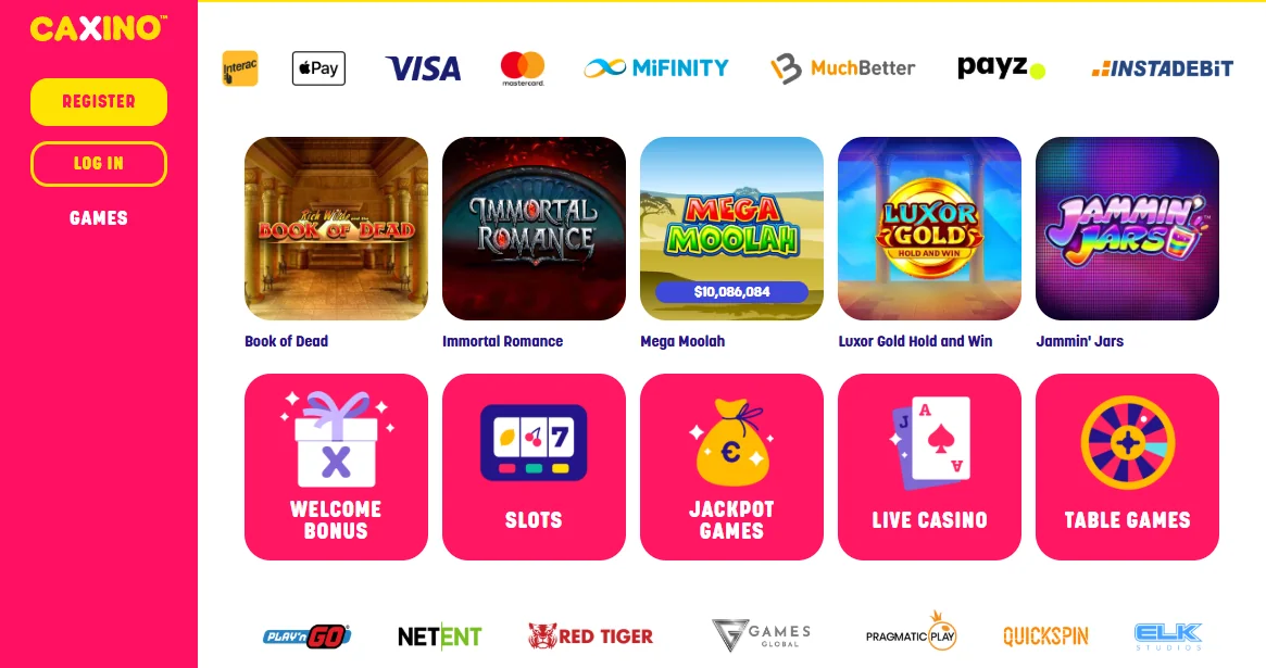Caxino Casino games